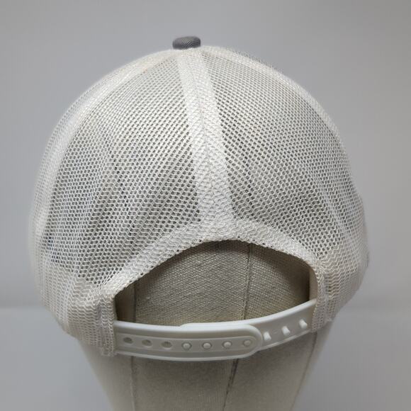 EB Logo Snapback Trucker Hat Gray One Size Adjustable Mesh Back Port Authority - Picture 6 of 9